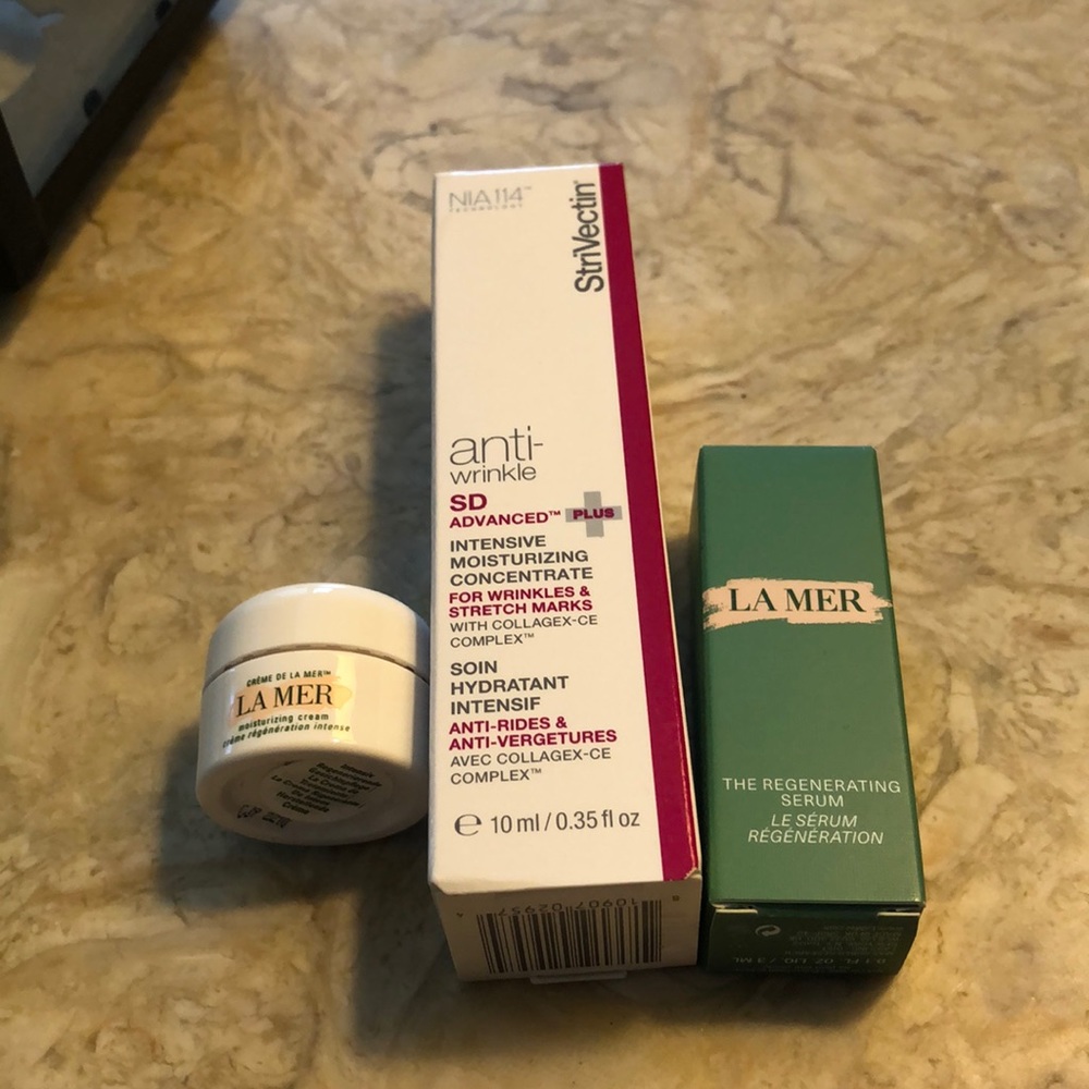 La Mer and StriVectin beauty lot . Sample size new